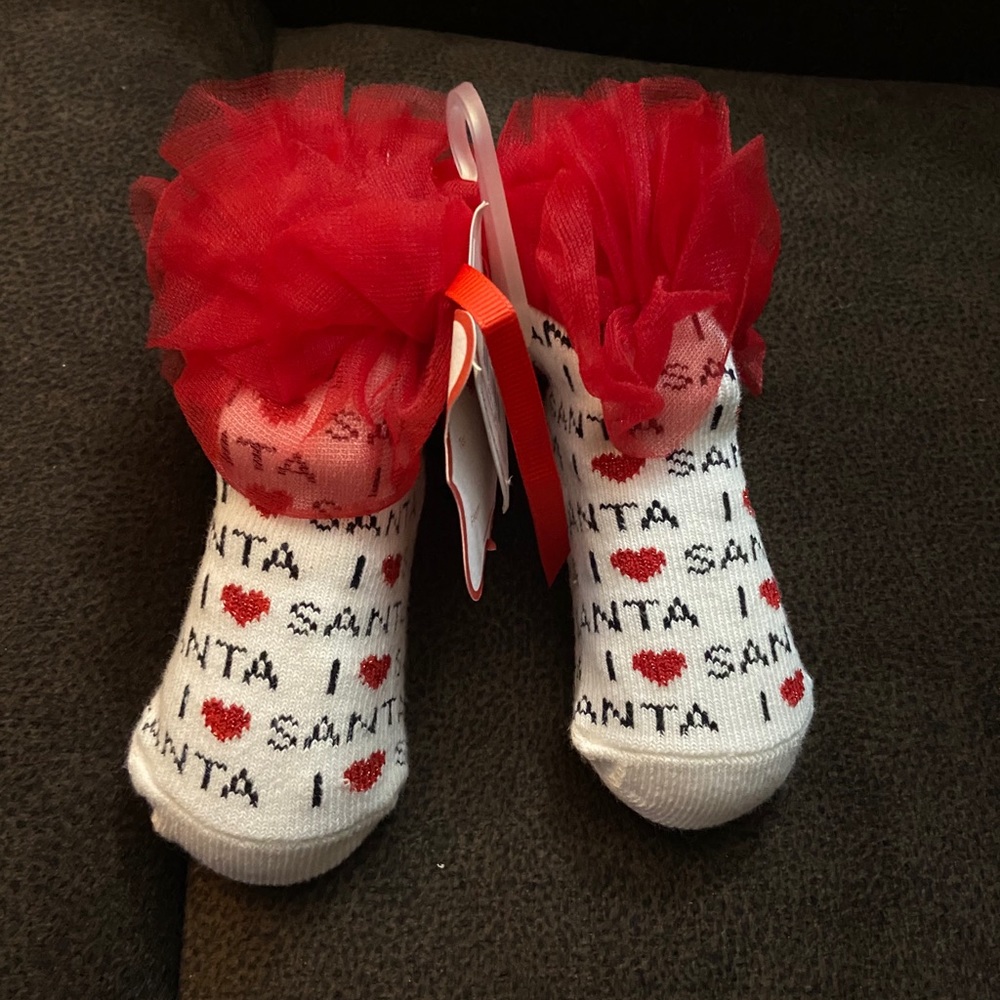 Infant Santa booties